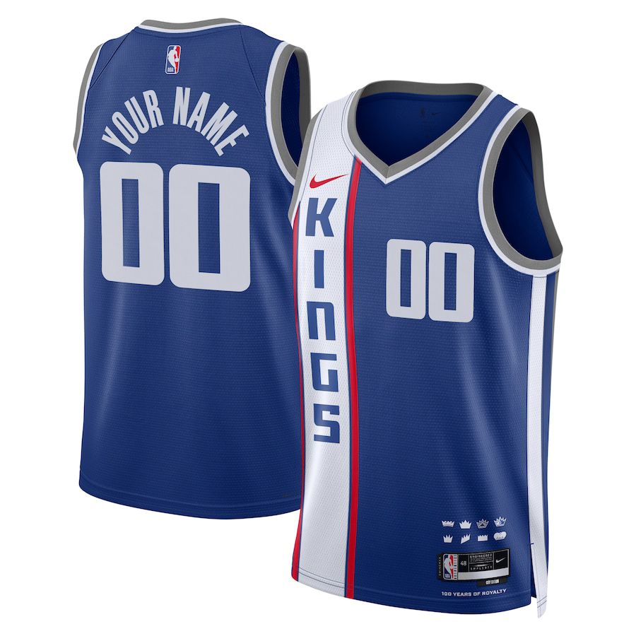 Men Sacramento Kings Nike Blue City Edition 2023-24 Custom Swingman NBA Jersey